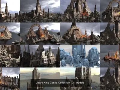 Lizard King Castle Collection 3D Model Pack
