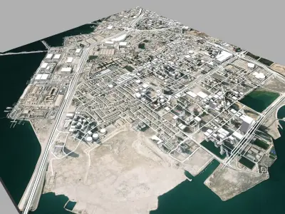 Cityscape Manama Kingdom of Bahrain  3D model