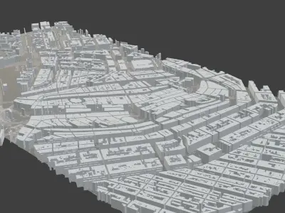 Amsterdam City Low-poly 3D model