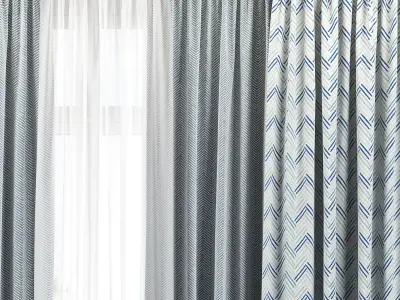 Curtain Set 319 3D model