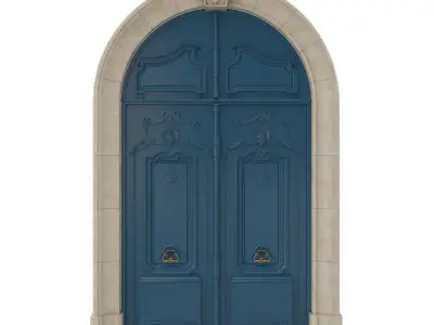 Entrance classic door 24 3D model