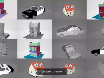 low poly1 3D Model Pack