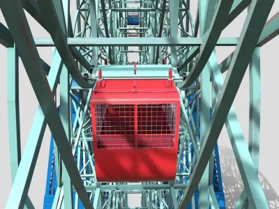 Ferris Wheel Low-poly 3D model