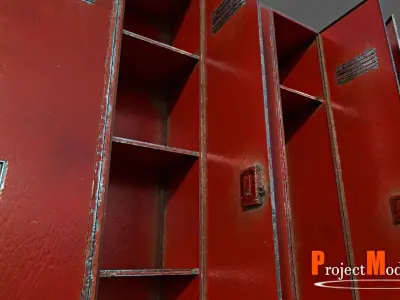 Locker Version 001 Low-poly 3D model