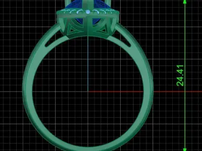 Jewelry ring 420 3D print model