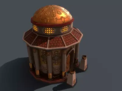 Ancient Altar Low-poly 3D model