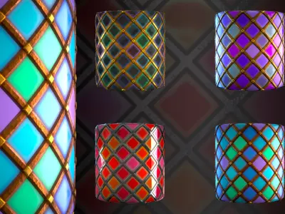 Persian Mirror material - VOL 06 - Maps - SBsar Texture