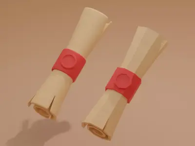 Game Asset Scroll 3D model