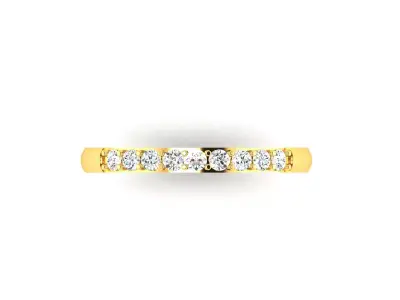 Solitaire Wedding Engagement Ring 3D print model 7