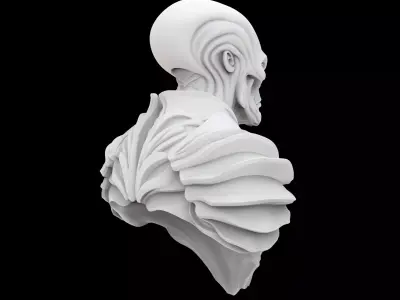 Alien Warrior Bust 3D Print Model 3D print model