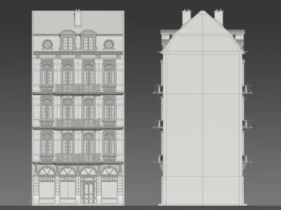 Classic European Modular Apartment 3D model