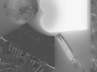 Old wall lamp Low-poly 3D model