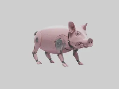 Robot version of a pig model 3D model