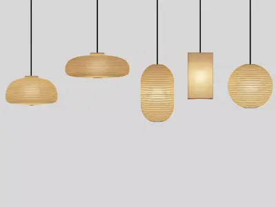 Minimalist Pendant Light 3D Model Set 3D model