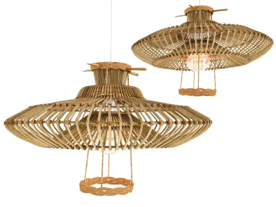 Rattan lamp bamboo 29 3D model