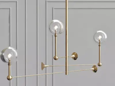 Glass Globe Mobile Chandelier Collection RH 3D model