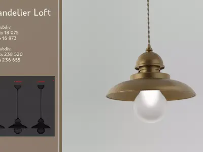 Chandelier Loft Free 3D model