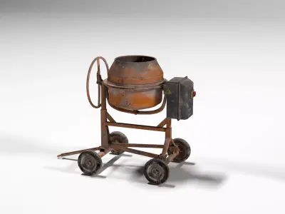PBR Game Ready Road Construction Tool Pack Low-poly 3D model