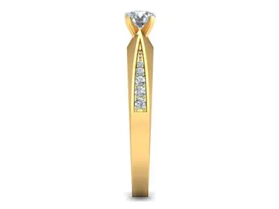 Majesty Solitaire Diamond Ring 3D print model
