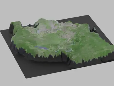 Tanzania Map Country Low-poly 3D model