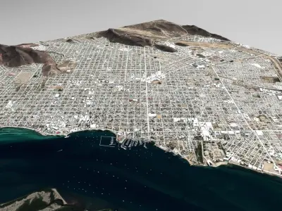 Cityscape La Paz Mexico Usa 3D model
