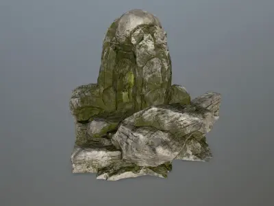 skull cave Low-poly 3D model