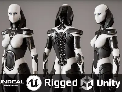 Robot 7 Low-poly 3D model