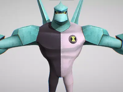 Diamondhead - DNA sample of a Petrosapien - Ben 10 Omniverse Low-poly 3D model
