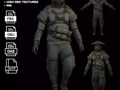 Cyberpunk Character Cyber Seeker 3D model