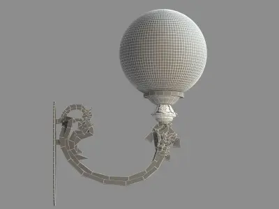 Classic Street Wall Lantern 1 3D model