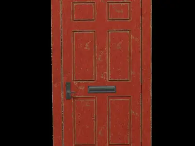 Painted door Free Model Free 3D model