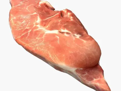 Steak pork loin Low-poly 3D model