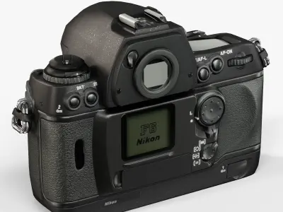 Nikon F6 Body 35mm film SLR camera Low-poly 3D model