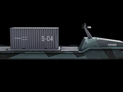  Cipher Saronic - Unmanned Robotic Autonomous Surface Vessel With Camo PBR 