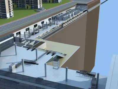 Section of Subway Station 2 3D model