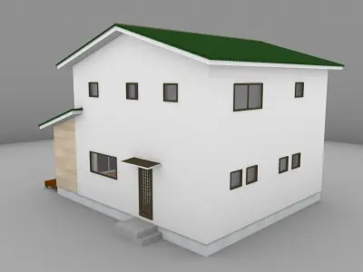 House model for background 15 Low-poly 3D model