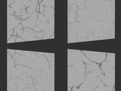 24 Zbrush Crack Noise Low-poly 3D model
