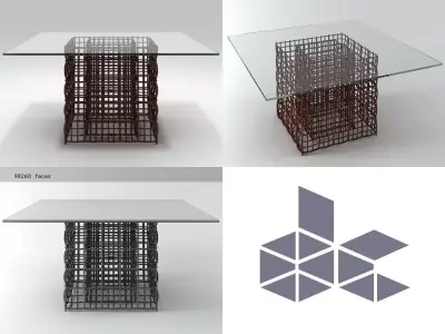 Yin and Yang Dining Table 3D model