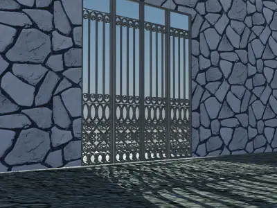 iron door Free 3D model