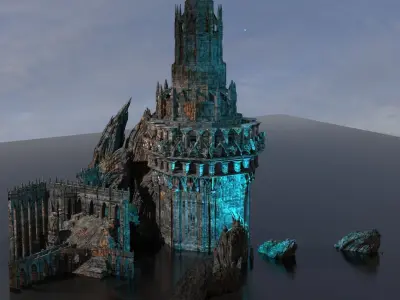 Sargon Great Structure sunken 3D model