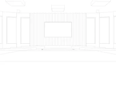 virtual set tv studio 3D model