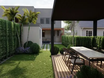 Garden Landscape 3D Model - SketchUp and Lumion Scene 3D model 3D model