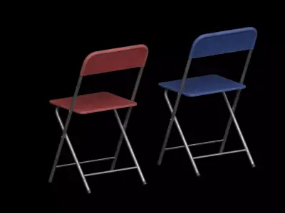  Folding Chair 01 Low-poly 3D model