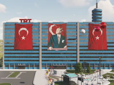 Turkiye Radio and Television Main Building 3D model
