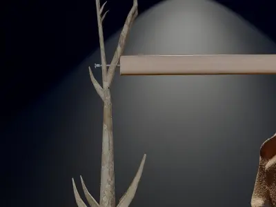 Hanger Coat Branch Display Stands 3D model 3D model