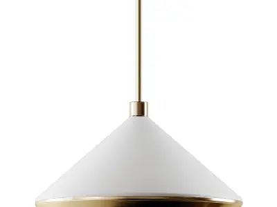 Shear Pendant Light XL Brass  White by Bert Frank 3D model