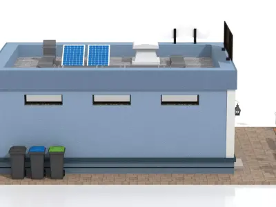 Barber Shop Low-poly 3D model