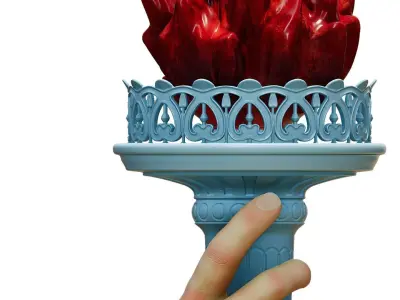 LIBERTY TORCH WALL LAMP 3D print model purchase