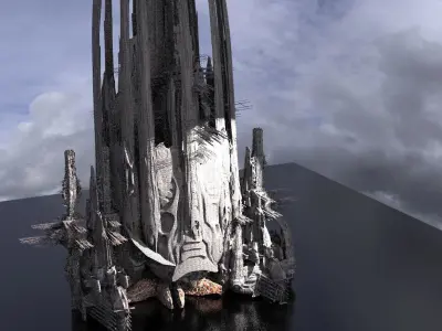 Sci Fi Wraith Satellite City MasterTower 3D model