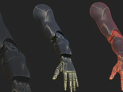 30 SCIFI ARMS with 4k Textures and UVS for ALL Softwares 3D model